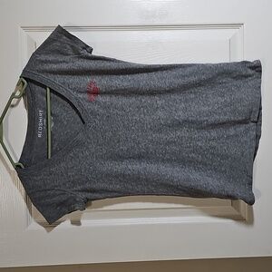 Redshirt Ohio State Buckeyes Short Sleeve T-shirt Gray V-Neck Top Size XL